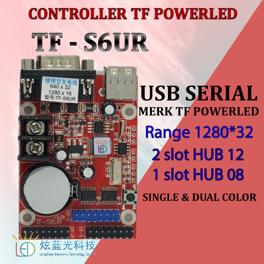 KONTROLER RUNNING TEXT TF S6UR Serial USB