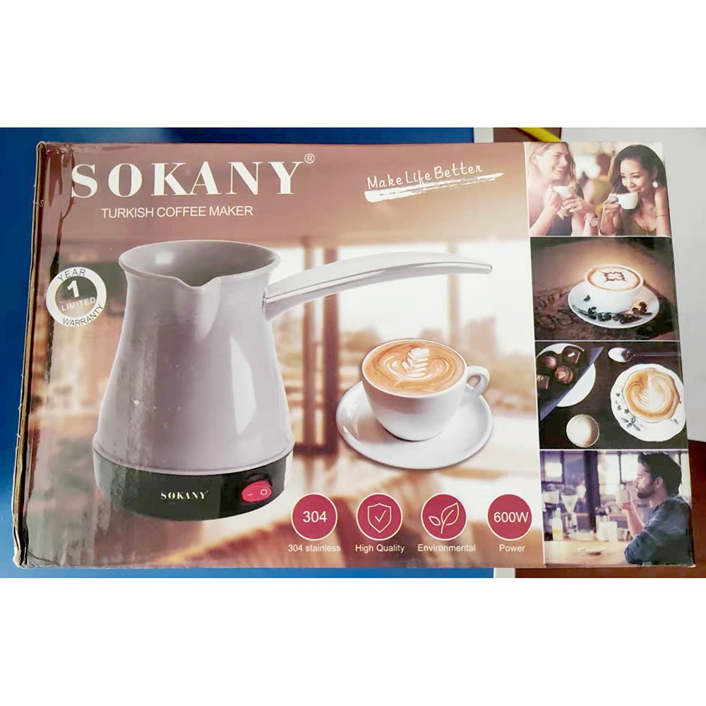 Bisa COD Teko Pemanas Elektrik Kopi Espresso Turki 600W 500ml - SOKANY SK-205