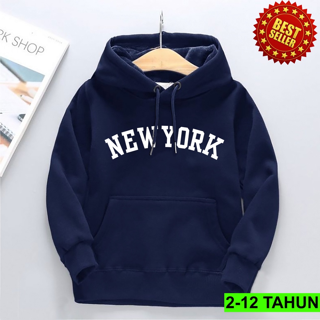 Hoodie Anak Laki Laki Perempuan / Hodie NEW YORK Anak Usia 2-12 Tahun / Jaket Anak laki laki