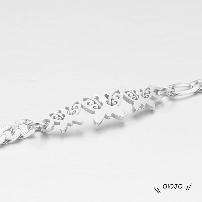 Gelang Butterfly Moon Star Love Bahan Stainless Steel Untuk Wanita ol2