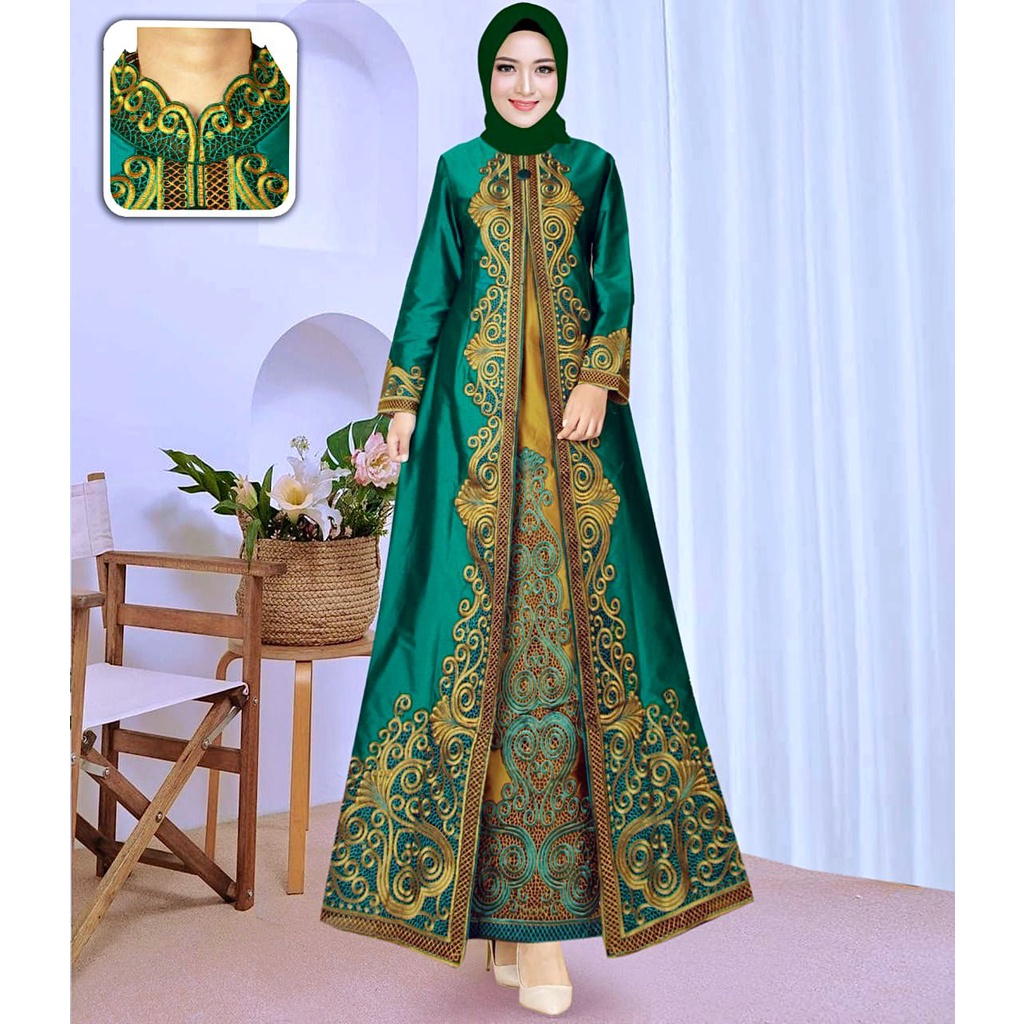 Kadai.baju / Gamis pesta / Gamis kondangan / Gamis khintani / Taffta bordir premium