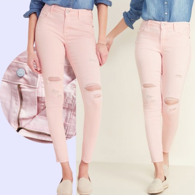 ONJ189 ROCKSTAR DISTRESSED JEANS PINK