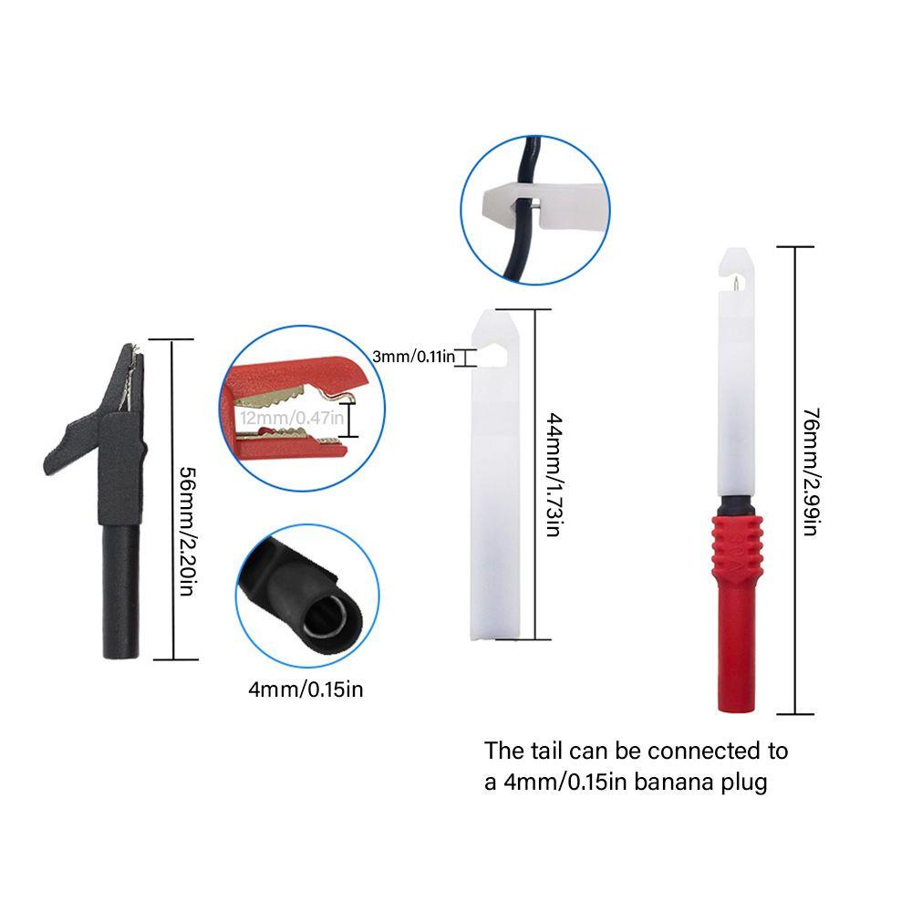 Preva Multimeter Test Lead Kit Mudah Digunakan Keamanan Plug Pisang Set Probe Tes Tergantikan