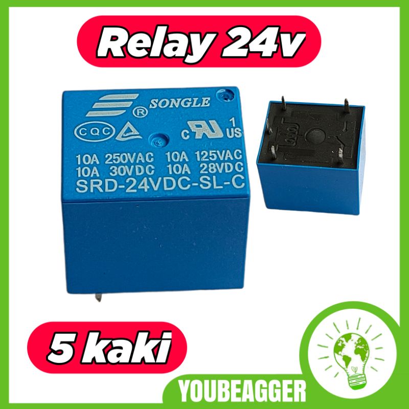 Relay 24V 10A songle