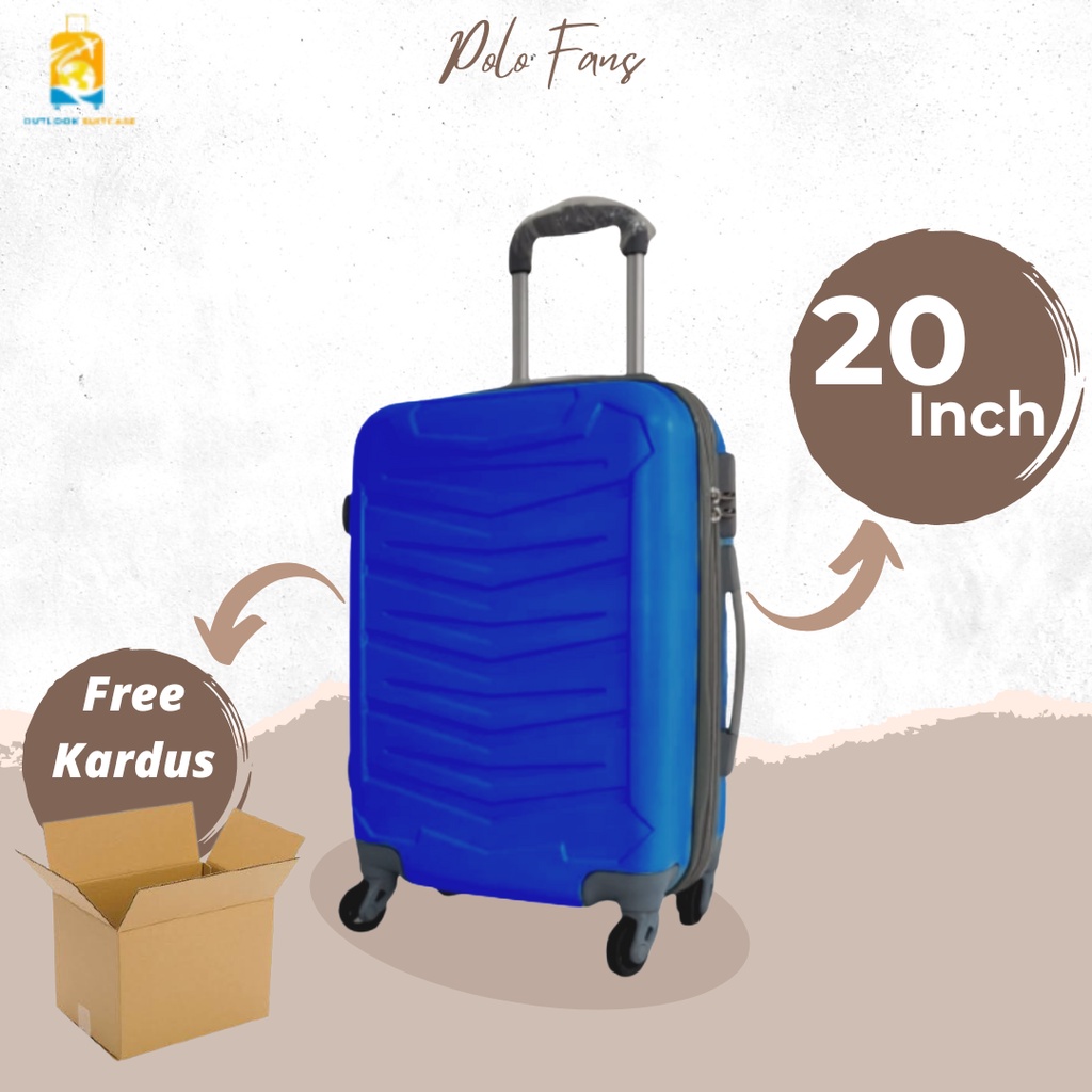 DISKON KOPER POLO FANS Koper 20 inch Murah Fiber Kabin Polo Robert Ansell Tipe 2017 - Warna Biru Nav