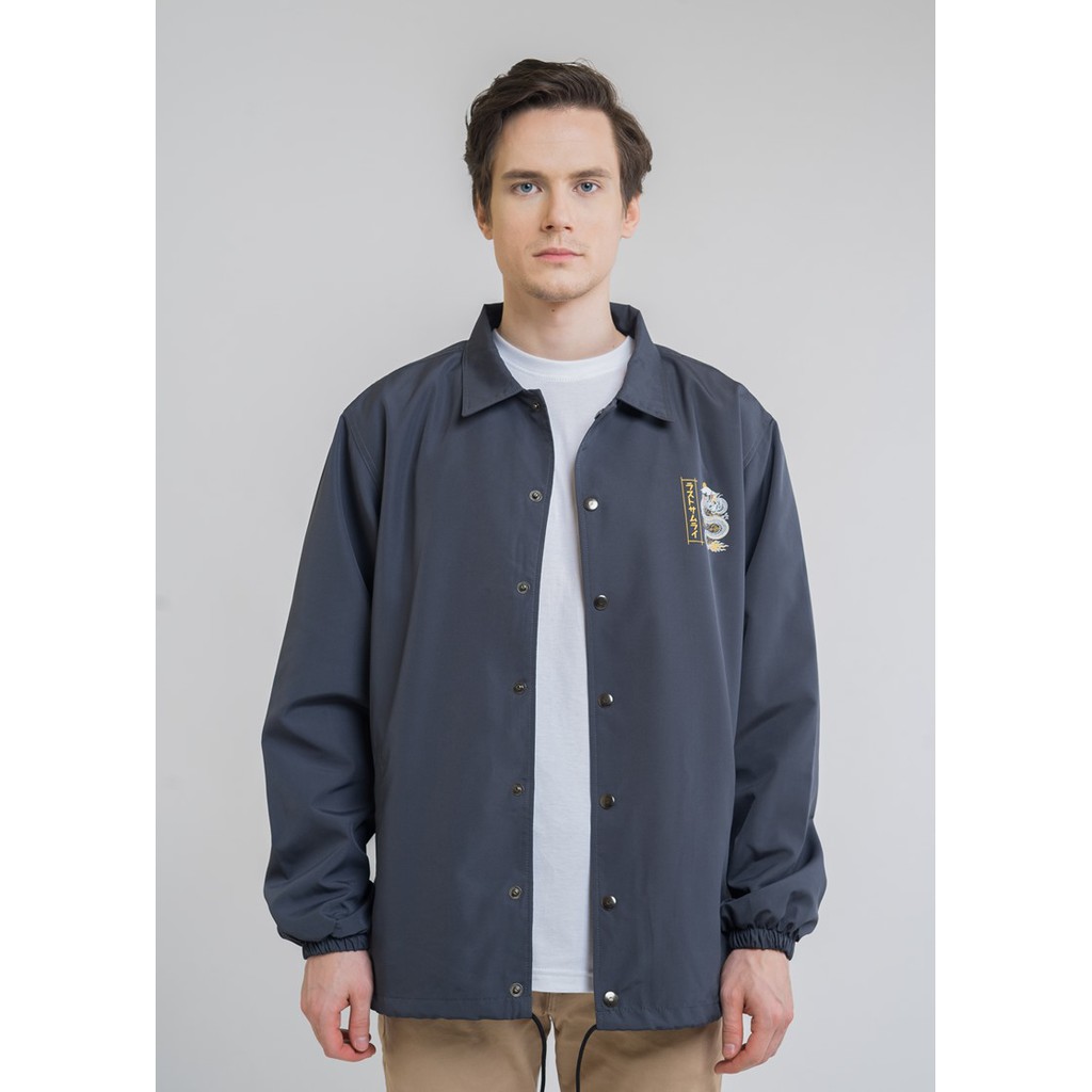 erigo coach jacket art of peace dark grey