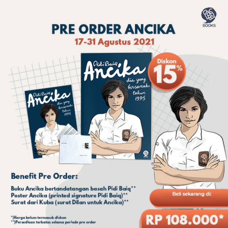 Novel Ancika TTD Basah - Pidi Baiq