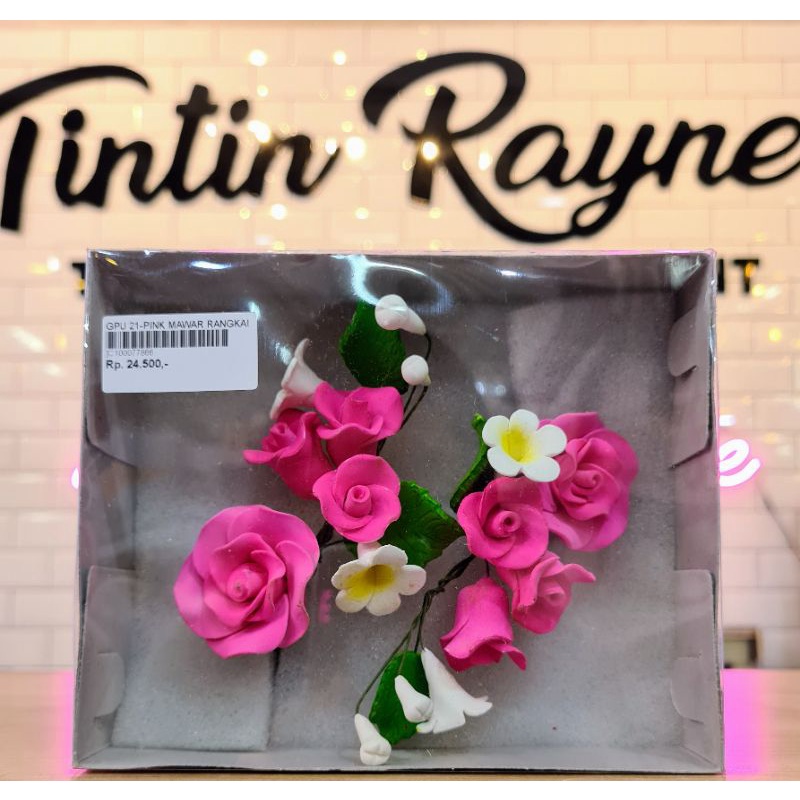 

Gumpaste Kembang Gula Karakter Pink Mawar Rangkai 4
