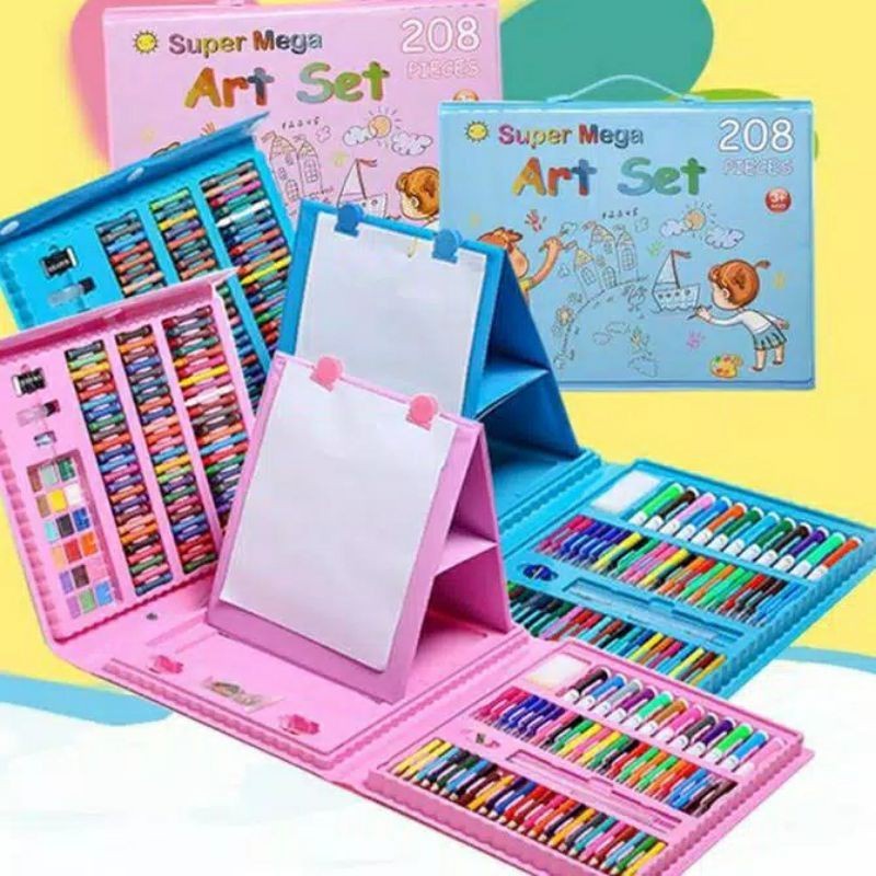 

Crayon Set 208 pcs Pensil Warna Lengkap / Alat menggambar Mewarnai