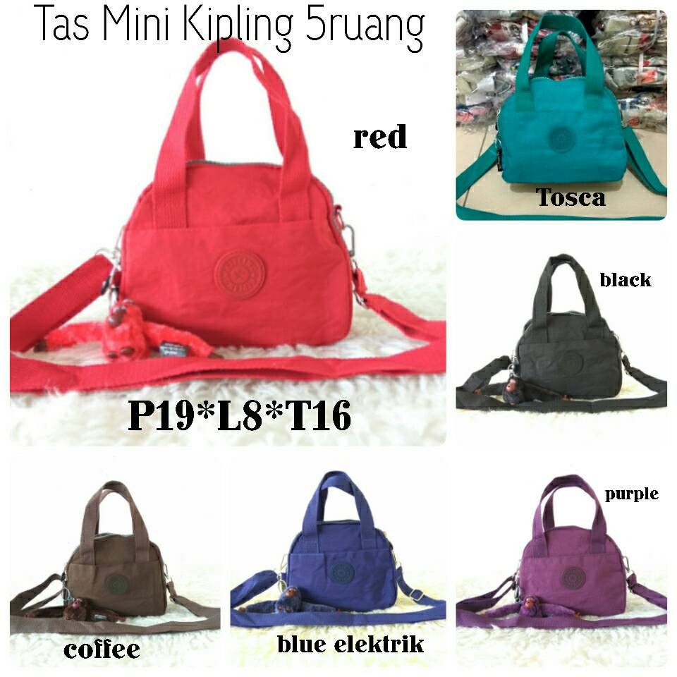TAS KIPLING MINI 5RUANG JINJING/TAS KIPLING MINI SELEMPANG