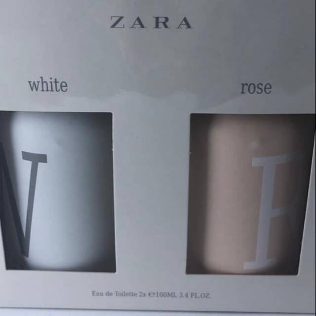 Bestseller Zara parfum white100ml+rose100ml..100% original store.
