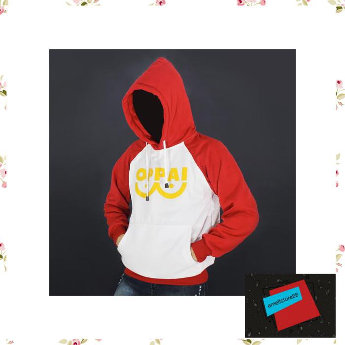 Jaket Pria parasut parka gunung OPPAI one Punch Man Hoodie OPPAI One Punchman Anime KK90
