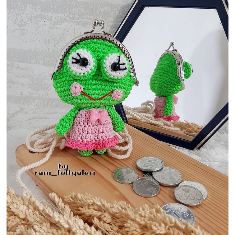 Dompet koin rajut, dompet rajut, dompet koin lucu, amigurumi