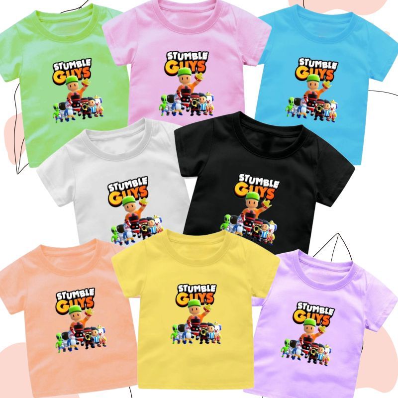 BAJU STUMBLE GUYS KING ANAK CEWEK-COWOK 1-12 TAHUN BAJU ANAK CEWEK ATASAN ANAK CEWEK