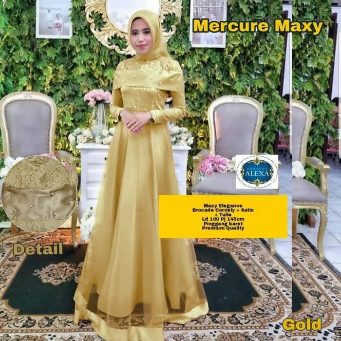 ORIGINAL GAMIS SYARI ALICE BY AZZAHRA GAMIS BUSUI PESTA MEWAH BRUKAT REALPIC CANTIK MURAH I.5425511