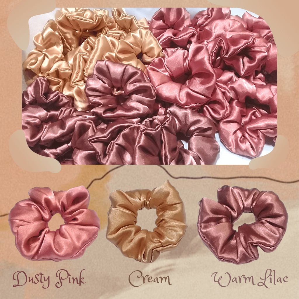 MS Scrunchie Satin SIlk Medium Size / Ikat Rambut Korean Style Gelang