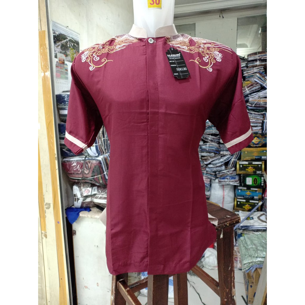 baju koko WARNA tangan pendek bahan katun ALESYA MUSLIM /Bisa bayar ditempat/COD