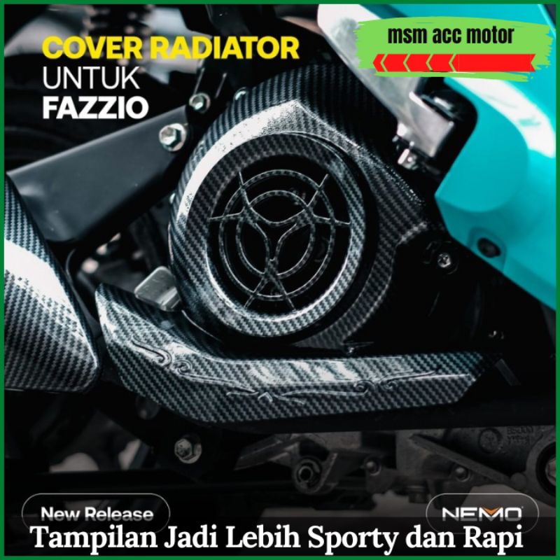 COVER TUTUP RADIATOR YAMAHA FAZZIO CARBON NEMO