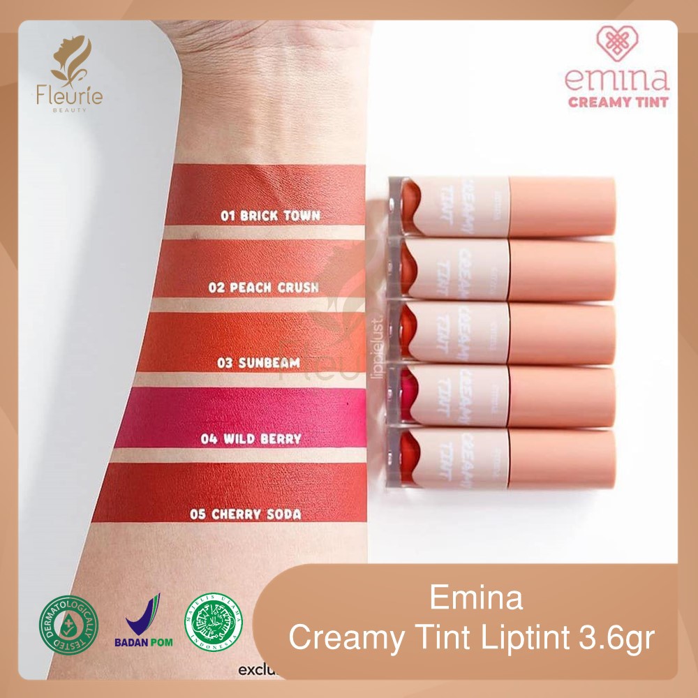 Emina Creamy Tint Liptint 3.6g - Liptint Creamy Emina Halal Original BPOM