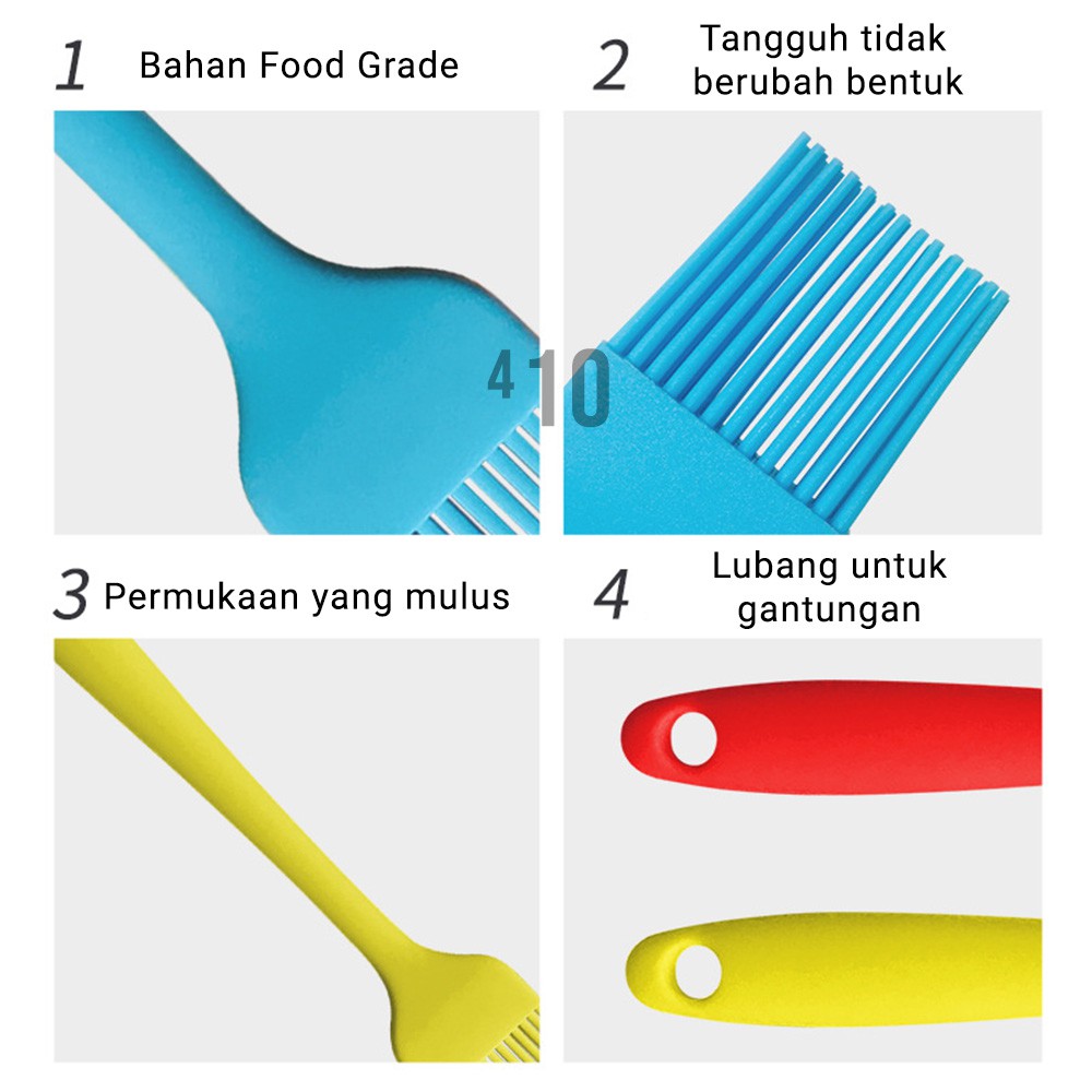 Food Brush Silikon Olesan Kuas Silikon Food Grade Tahan Panas