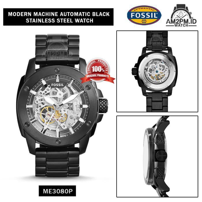 Suplier Jam Tangan Fossil Modern Automatic Black ME3080P Original