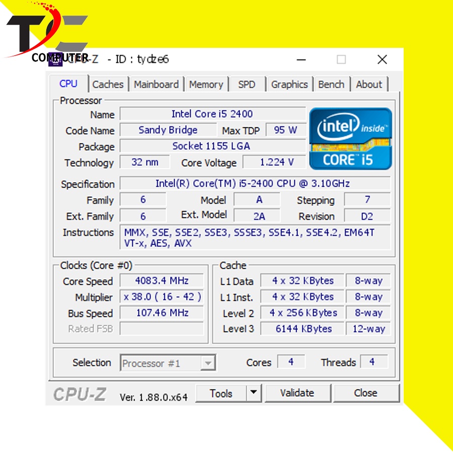 Processor Intel Core 1155 i5 2300/2320/2400/2500