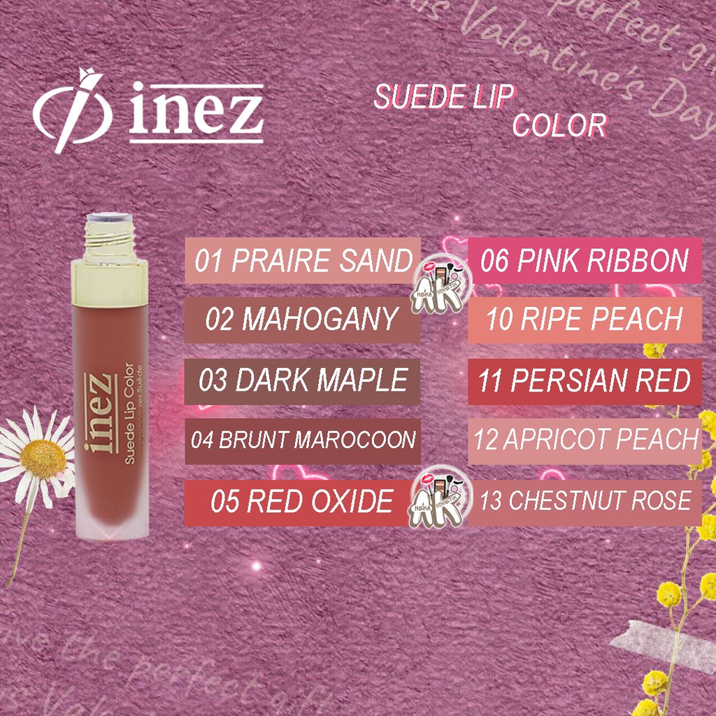 INEZ MATTE LIPSTIK/SUEDE LIP COLOR