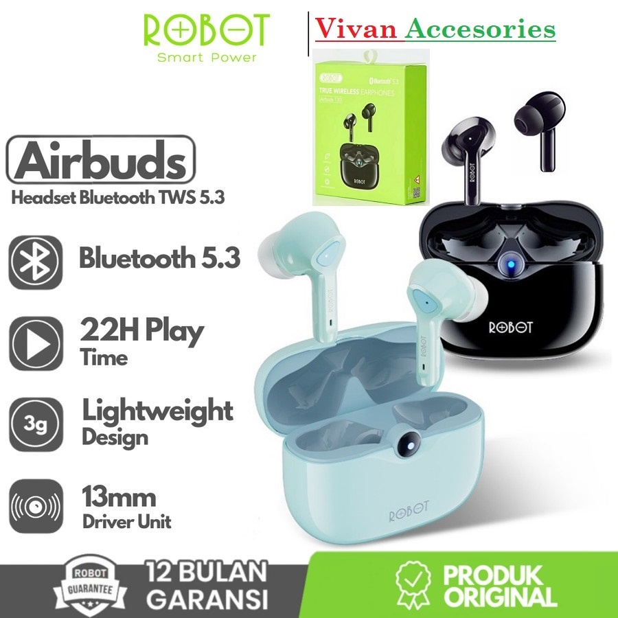 Robot Airbuds T30 Wireless Bluetooth Earphone TWS Earbuds