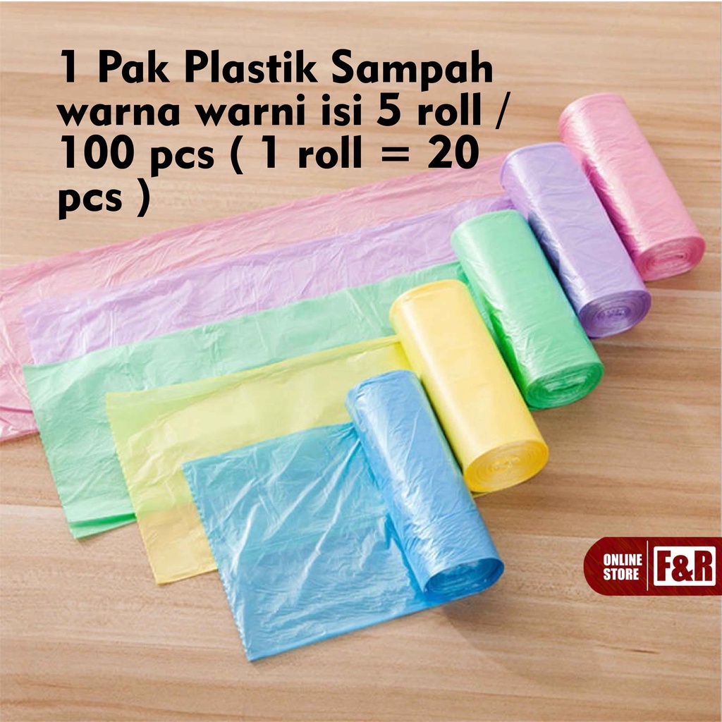 Kantong Plastik Sampah Roll Gulungan Perlengkapan Rumah Tangga Kantong Kresek Sampah 1Pax isi 100Pc