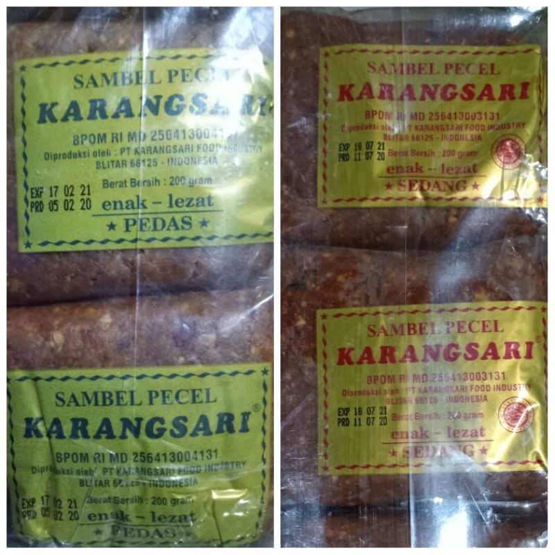 

Sambel Pecel / Bumbu Pecel Karangsari Pedas / Sedang 200gr