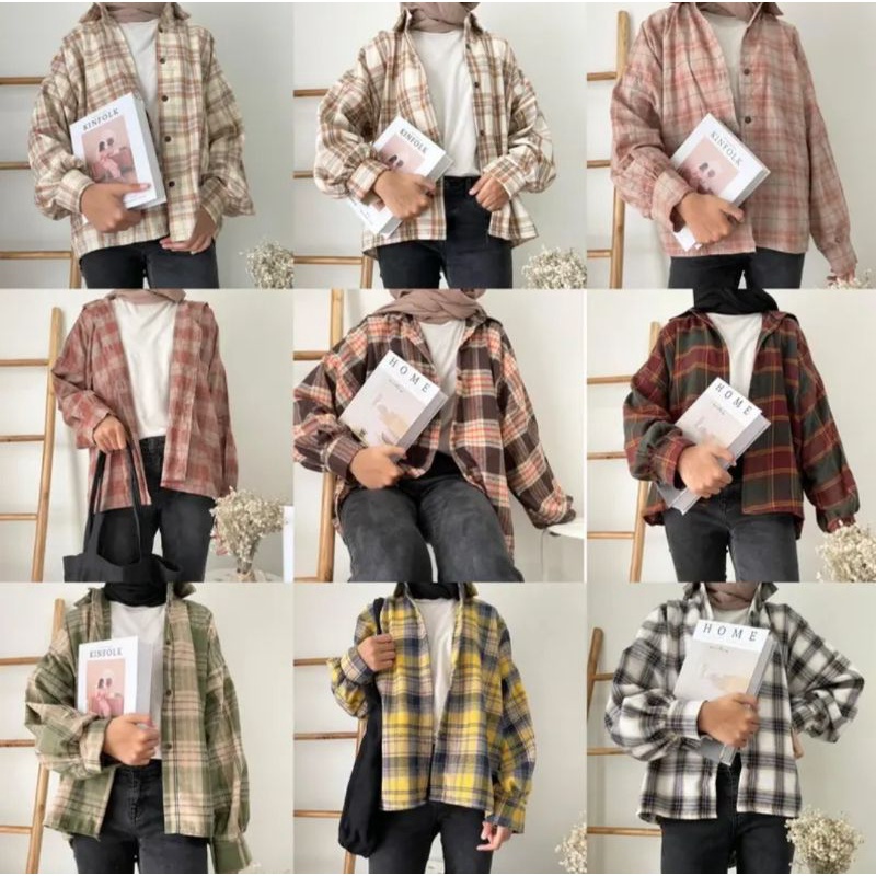 atasan wanita kemeja flanel wanita flannel wanita kemeja kotak kotak wanita flanel