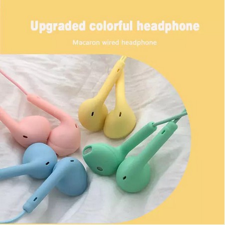 Handsfree U19 Macaron Extra Bass Headset Hedset Macron U19 Hifi Stereo Extra Bass Hetset Warna Warni Matte Colorfull  Earphone Macaroon Matte Colow HifiJack 3.5mm With Mic HT7