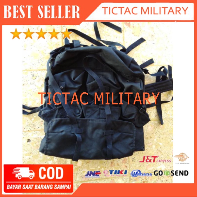 Tictac Ransel Korea Jatah (HITAM) | Ransel Punggung Besar (RESAK) POLRI TNI