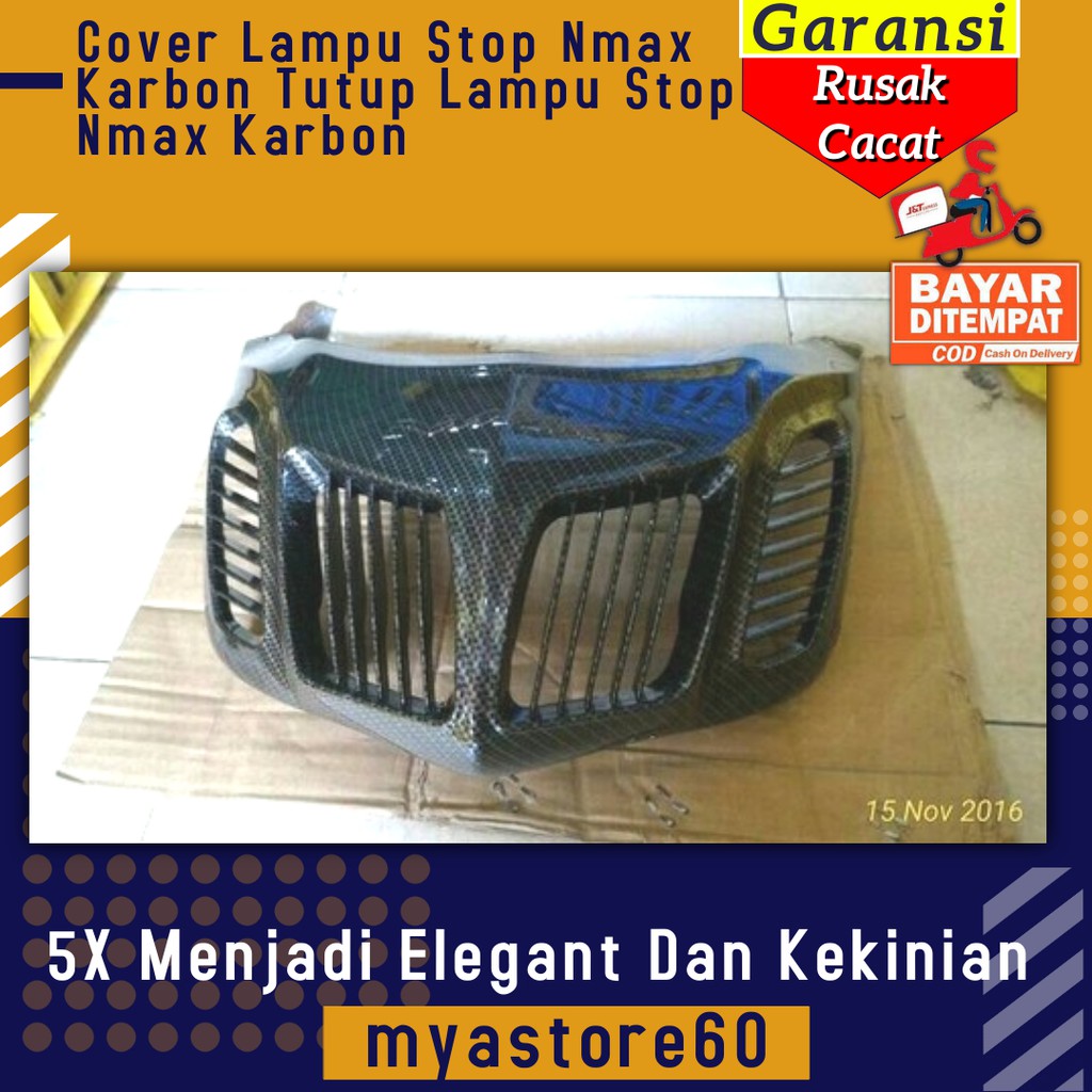 Cover Tutup Lampu Stop Nmax Karbon Tutup Lampu Stop Yamaha Nmax Karbon