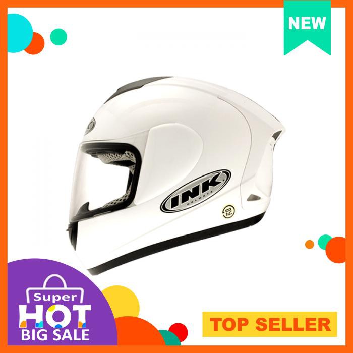 Helm Ink Cl Max White Black Red Double Visor Full Face