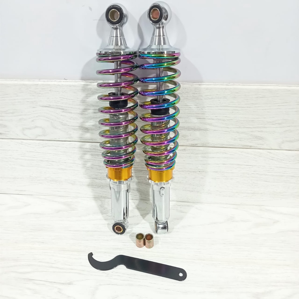 SKOK SHOCKBREAKER SKOK BELAKANG 340MM MOTIF PELANGI RAINBOW