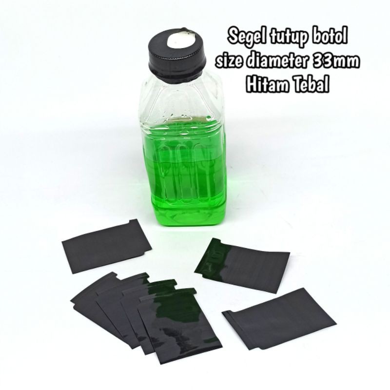 plastik segel tutup botol - plastik shrink HITAM (BACA DISKRIPSI)