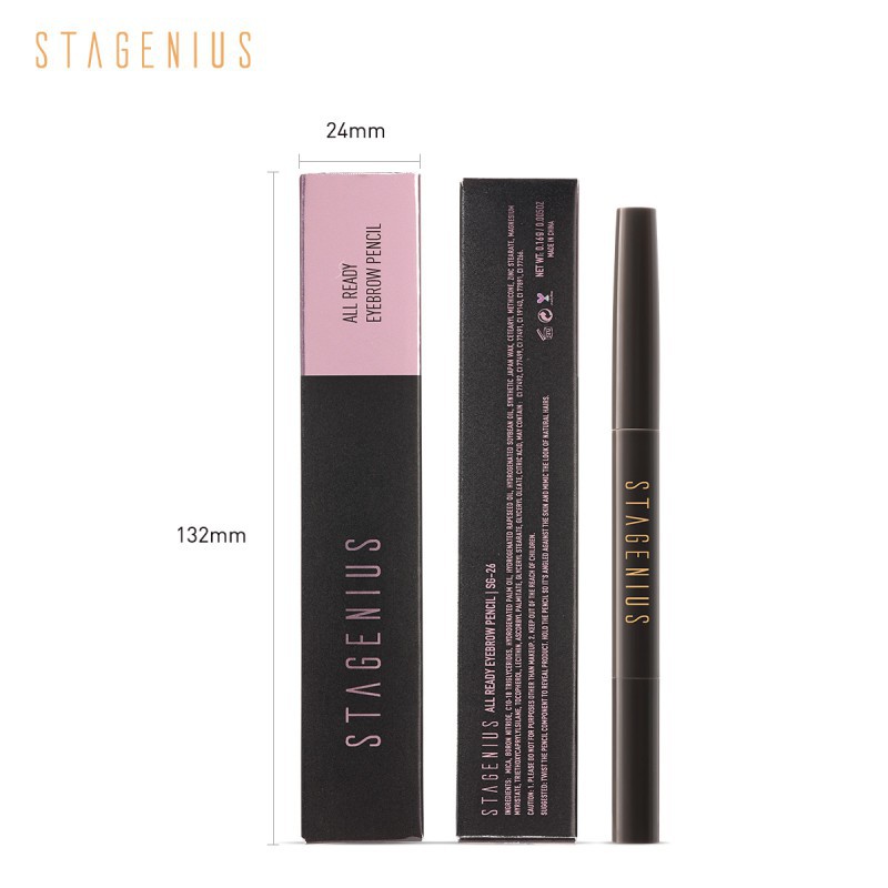 (READY &amp; ORI) Stagenius All Ready Eyebrow Pencil Pensil Alis SG26 SG 26