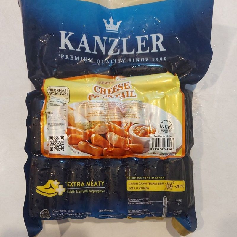 

KANZLER SOSIS AYAM CHEESE COCKTAIL 500GR PREMIUM
