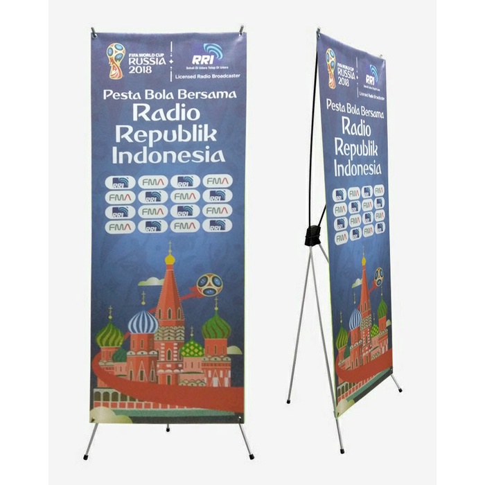 

Premium X Banner Bahan Flexi China /60X160Cm + Kaki