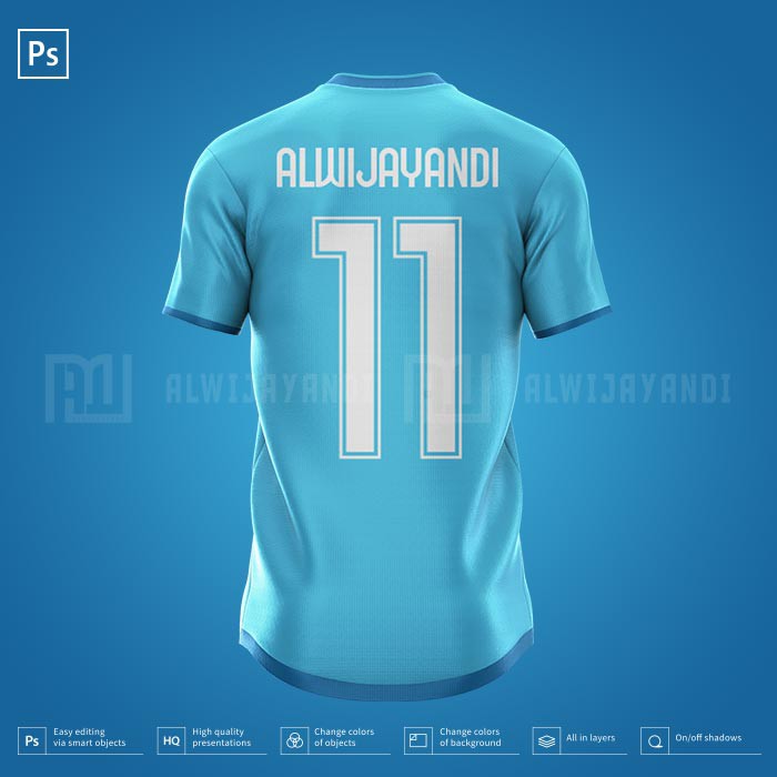 MOCKUP JERSEY BOLA/FUTSAL ADIDAS KERAH V VARIASI - RESOLUSI 6000x6000 Pixels (BACK)