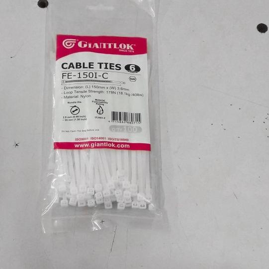 

✭ Kabel Ties 15cm / 150x3,6mm / Giantlok - Hitam ♩