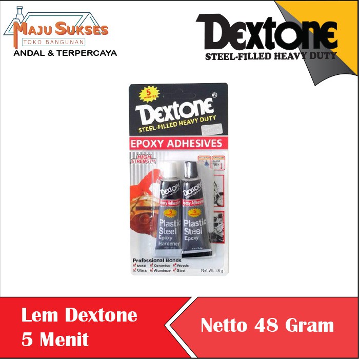 

LEM DEXTONE 5 MENIT EPOXY ADHESIVE 48 GRAM ASLI 100% ORIGINAL
