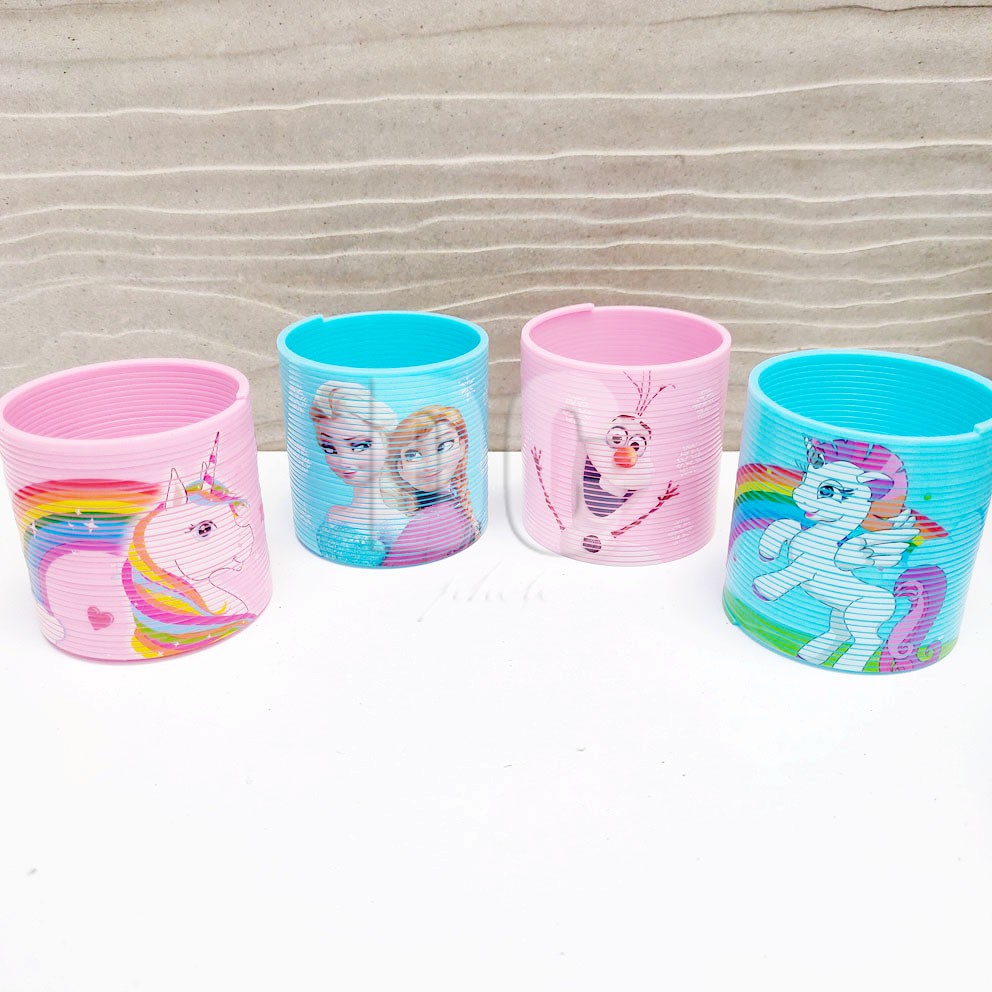 PEGAS KARAKTER MAINAN SLINKY PER YOYO FROZEN UNICORN AVENGERS