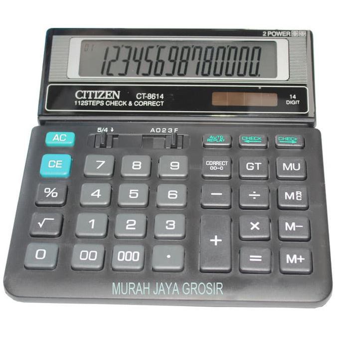 

CITIZEN CT-8614 KALKULATOR PENGHITUNG 14 DIGIT CEK AND CORRECT 2 POWER - CUCI GUDANG LHOOO