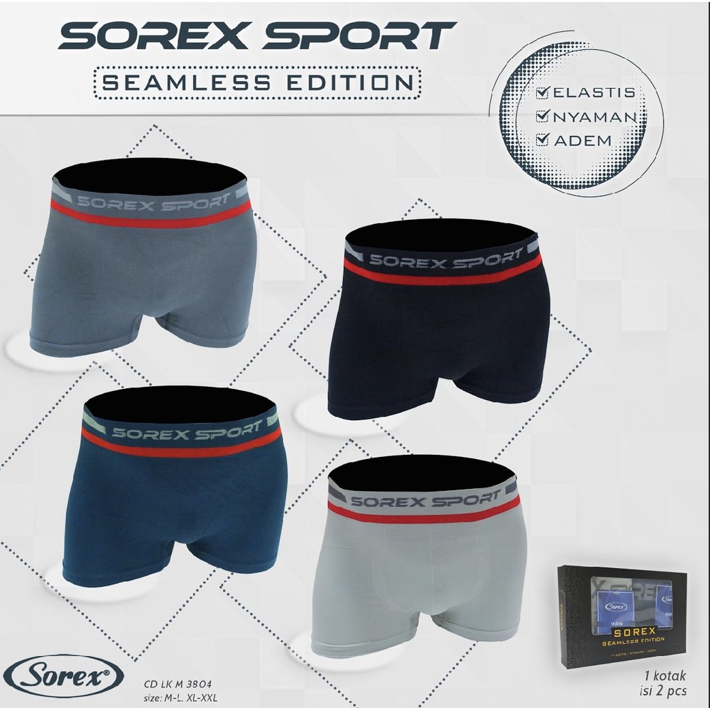 CELANA DALAM SOREX PRIA BOXER M3802 BEST SELLER 3802 3804