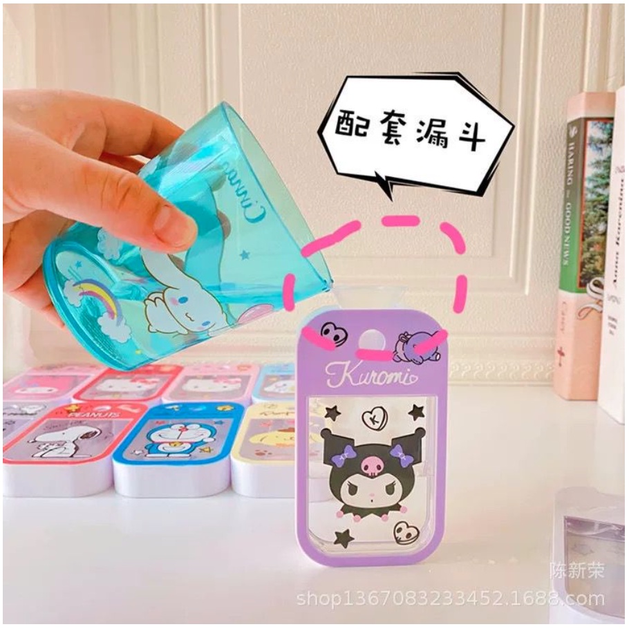 Botol Spray Gantung Square Motif Kartun Lucu Bottle Spray Portable Square Hand Sanitizer Parfum