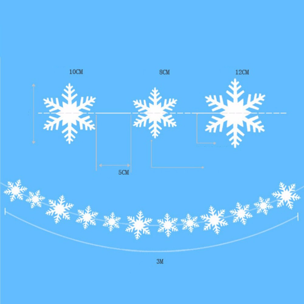 hiasan natal banner snow flake christmas decoration snowflake gantung