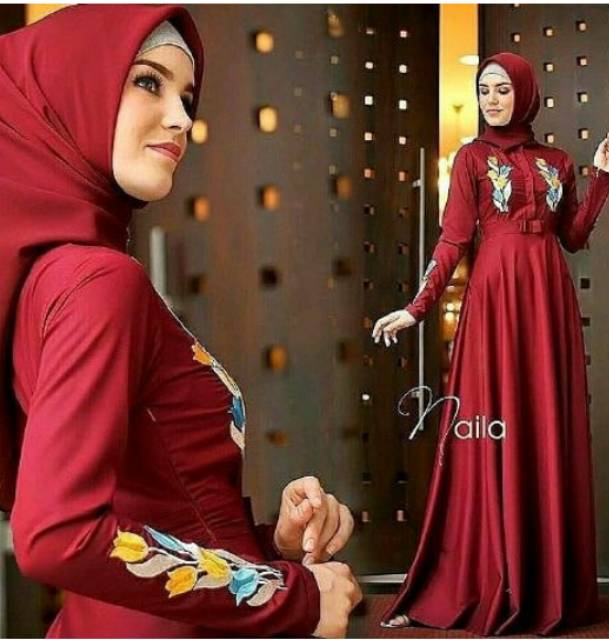 gamis syari / gamis / dres / gamis murah / Promo busana muslim new naila murah meriah