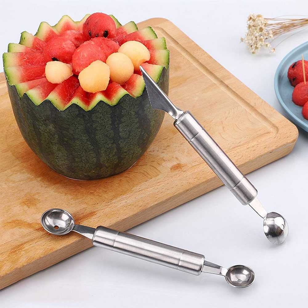 TD - PR1 Walfos Sendok Pengupas Buah Salad Double-headed Fruit Spoon - WYV737